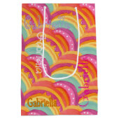 Gepersonaliseerde Happy Waterverf Gift Bag Medium Cadeauzakje (Achterkant)