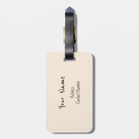 Gepersonaliseerde Harp en Kat Bagagelabel (Achterkant verticaal)