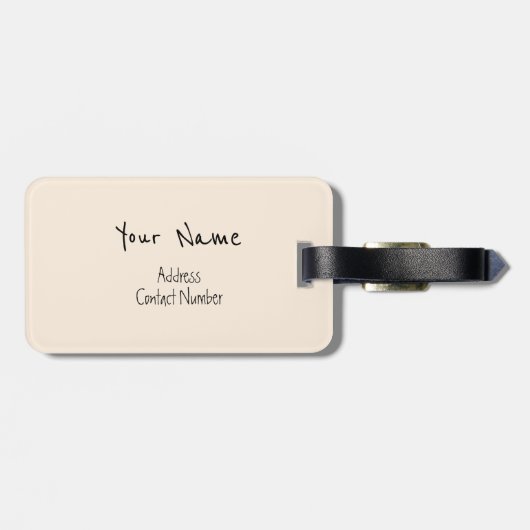 Gepersonaliseerde Harp en Kat Bagagelabel (Achterkant horizontaal)