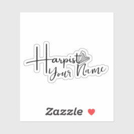 Gepersonaliseerde Harp Sticker