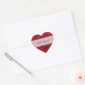 Gepersonaliseerde hart bruiloft stickers — Red Ros (Envelop)