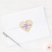 Gepersonaliseerde hart en donder bliksemschicht hart sticker (Envelop)