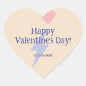 Gepersonaliseerde hart en donder bliksemschicht sticker (Voorkant)