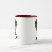 Gepersonaliseerde Hart en Pootjes Foto Twee-Tone C Mok (Midden)