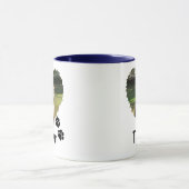 Gepersonaliseerde Hart en Pootjes Foto Twee-Tone C Mok (Midden)