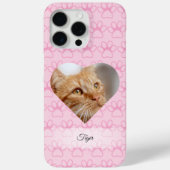 Gepersonaliseerde hart foto poot print Case-Mate iPhone case (Achterkant)