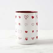 Gepersonaliseerde hart gedrukte koffie Mok (Center)