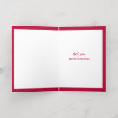 Gepersonaliseerde Hart Gouden Folie Gevouwen Kaart (Binnenlaag)