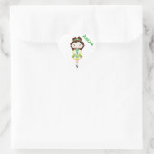 GEPERSONALISEERDE HART Ierse danser dansend bruin Sticker (Tas)