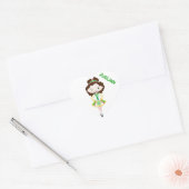 GEPERSONALISEERDE HART Ierse danser dansend bruin Sticker (Envelop)