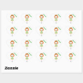 GEPERSONALISEERDE HART Ierse danser dansend rood h Sticker (Vel)