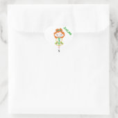 GEPERSONALISEERDE HART Ierse danser dansend rood h Sticker (Tas)