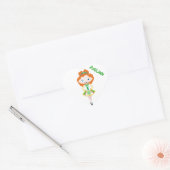 GEPERSONALISEERDE HART Ierse danser dansend rood h Sticker (Envelop)