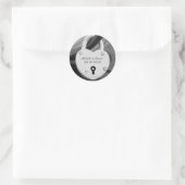 Gepersonaliseerde hart liefde slot bruiloft datum  ronde sticker (Tas)