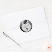 Gepersonaliseerde hart liefde slot bruiloft datum  ronde sticker (Envelop)