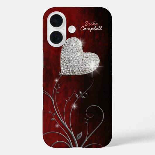 Gepersonaliseerde hart meisjesliefde Case-Mate iPhone case (Achterkant)