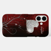 Gepersonaliseerde hart meisjesliefde Case-Mate iPhone case (Achterkant (horizontaal))