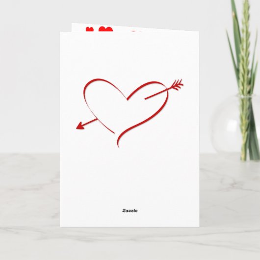 Gepersonaliseerde Hart Ontwerp Custom Valentijn Fo Kaart (Achterkant)