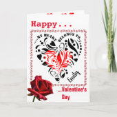 Gepersonaliseerde Hart Ontwerp Valentijn Fotokaart Kaart (Voorkant)