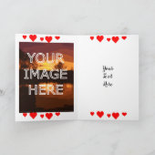 Gepersonaliseerde Hart Ontwerp Valentijn Fotokaart Kaart (Binnen)