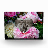 Gepersonaliseerde hart sjabloon liefde kalligrafie fotoblokken (Voorkant)