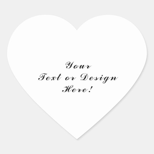 Gepersonaliseerde Hart Sticker Voeg Jouw tekst of (Voorkant)