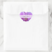 Gepersonaliseerde hart Stickers bruiloft — Orchide (Tas)