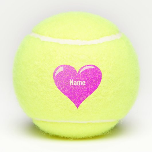 Gepersonaliseerde Hart Tennisballen met aangepaste (Achterkant)