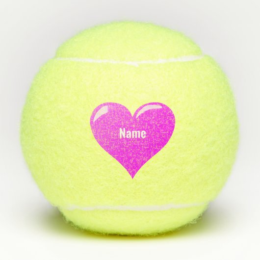 Gepersonaliseerde Hart Tennisballen met aangepaste (Voorkant)