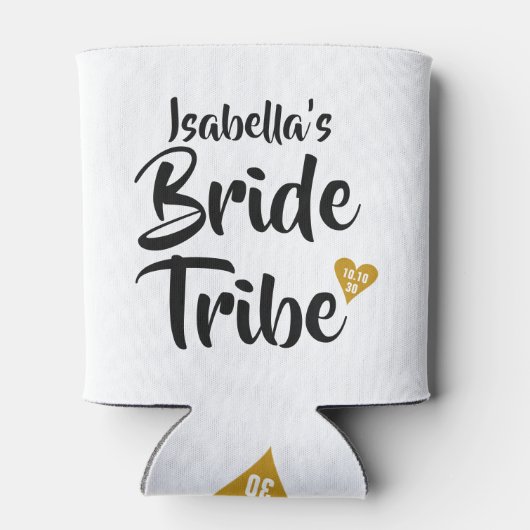 Gepersonaliseerde Hart van de Datum van de Stam Blikjeskoeler (Achterkant)