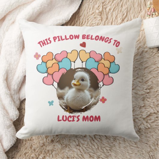 Gepersonaliseerde hartballon kussen (Deken)