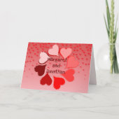 Gepersonaliseerde hartcirkel feestdagen kaart (Voorkant)