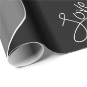 Gepersonaliseerde harten en bloemen krijtbord brui cadeaupapier (Rol Hoek)