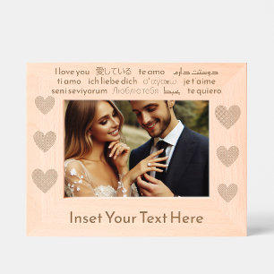 Gepersonaliseerde harten en internationale "I Love Gegraveerde Lijstjes