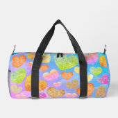 Gepersonaliseerde harten in de Sky Small Duffle Ba Plunjezak (Achterkant)