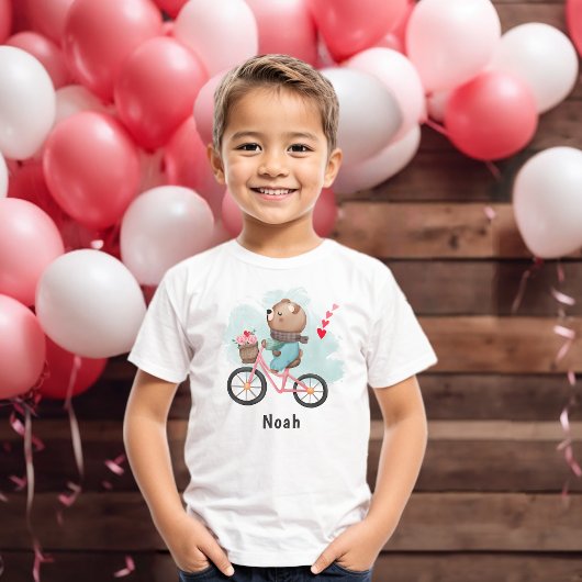 Gepersonaliseerde harten Schattige Teddy Kinder Va T-shirt