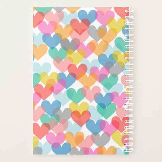 Gepersonaliseerde hartenplanner planner (Achterkant)