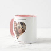 Gepersonaliseerde hartfoto en bericht voor mama mok (Voorkant links)