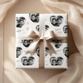 Gepersonaliseerde hartfoto van Happy Valentijns Pa Cadeaupapier