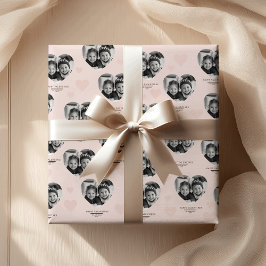 Gepersonaliseerde hartfoto van Happy Valentijns Pa Cadeaupapier