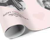 Gepersonaliseerde hartfoto van Happy Valentijns Pa Cadeaupapier (Rol Hoek)