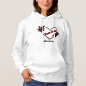 Gepersonaliseerde hartleraar Valentijnsdag Hoodie (Voorkant)