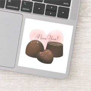 Gepersonaliseerde hartschocolade sticker