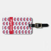 Gepersonaliseerde hartslag Vlag van het VK/Unievaa Bagagelabel (Voorkant horizontaal)