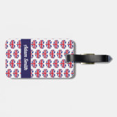 Gepersonaliseerde hartslag Vlag van het VK/Unievaa Bagagelabel (Achterkant horizontaal)