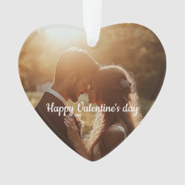 Gepersonaliseerde hartvorm Valentin Acryl Ornament