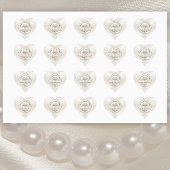 Gepersonaliseerde hartvormige, bruiloft stickers
