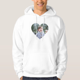 Gepersonaliseerde hartvormige foto Mannen Hoodie