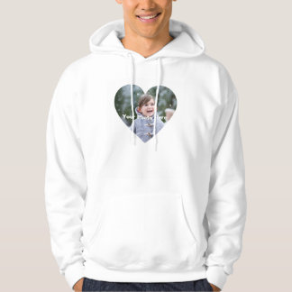 Gepersonaliseerde hartvormige foto Mannen Hoodie