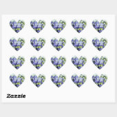 Gepersonaliseerde hartvormige Hydrangea Dank u Hart Sticker (Vel)